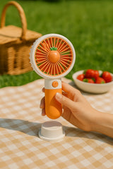 Havuç Figürlü Şarjlı Mini Vantilatör – Taşınabilir, Sessiz, Ayaklı USB Fan